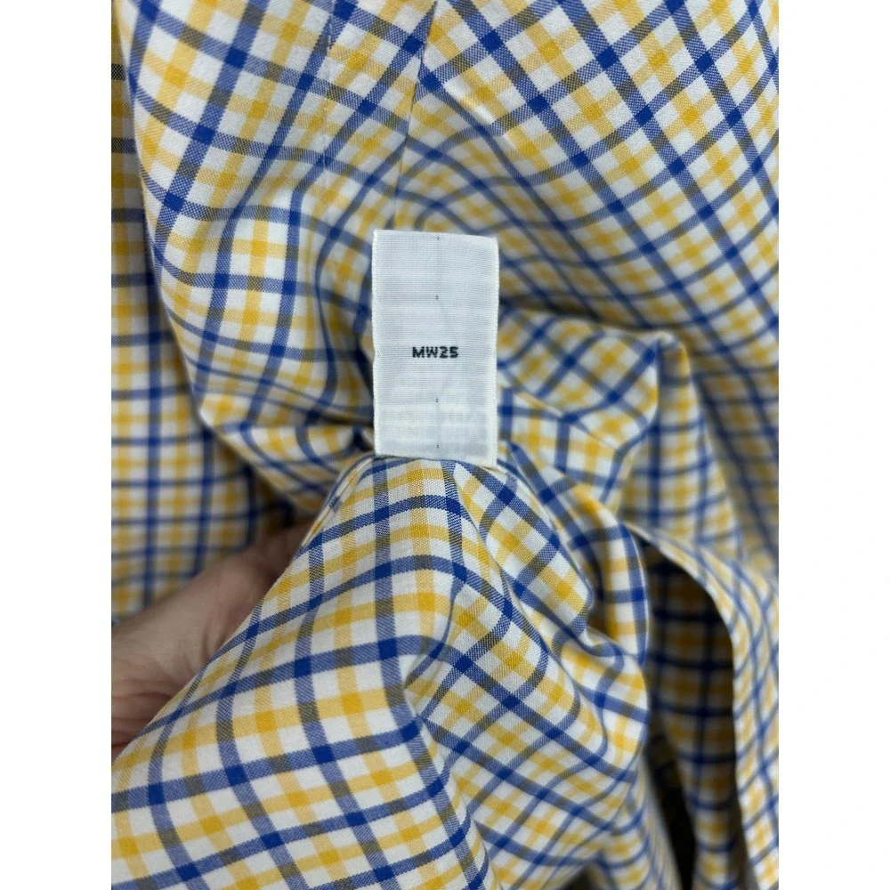 Polo Ralph Lauren Stanton Classic Fit Gingham Shirt Yellow‎ Blue Mens 4XB Big